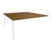 Burocean Steely - Componente de escritorio - rectangular - nogal - negro base