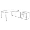 3253310362284-Bureau STEELY Manager - L180 x P100 x H72,5 cm - console retour à droite (2 tiroirs) L200 x P60 x H72,5 cm - pieds car-P_405150771_4-3