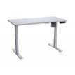 Cougar ROYAL MOSSA - Escritorio para estar sentado/de pie - rectangular con lado contorneado - ajuste de la altura eléctrico - blanco - blanco base
