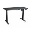 Cougar ROYAL MOSSA - Escritorio para estar sentado/de pie - rectangular con lado contorneado - ajuste de la altura eléctrico - negro - negro base