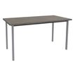 Burocean Réunion - Mesa - rectangular - roble gris - aluminio base