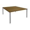 Burocean Aéris - Mesa - rectangular - nogal - aluminio base