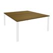 Burocean Aéris - Mesa - rectangular - nogal - blanco base