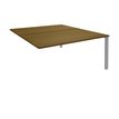 Burocean Aéris - Componente de mesa - rectangular - nogal - aluminio base