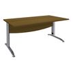 Burocean Idra - Escritorio - rectangular - nogal - aluminio base