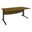 Burocean Idra - Escritorio - rectangular - nogal - antracita base