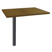 Extension IDRA/DUAL sur pied tube - 80 x 60 cm - Pied anthracite - plateau imitation noyer