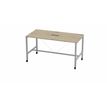 3617350001983-Table de réunion mobile et haute ARIAL - L200 x P100 x H104,5 cm - plateau imitation chêne brunswick - pieds gris (tra-P_405153584_1-0