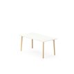 Eol Robin - Escritorio - rectangular - blanco nieve - solid beech base