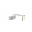 Eol Robin - Escritorio - rectangular - blanco nieve - blanco base