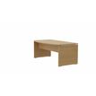Eol Moka - Executive desk - curvo - roble claro - roble claro base