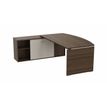 Eol Moka - Executive desk - curvo - nuez oscuro - nuez oscuro base