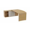 Eol Moka - Executive desk - curvo - roble claro - roble claro base