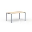 Eol Conect - Escritorio - rectangular - white maple - gris aluminio base