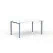 Eol Conect - Escritorio - rectangular - blanco nieve - gris aluminio base