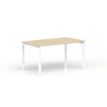 Eol Conect - Escritorio - rectangular - roble claro - blanco base