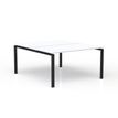 Eol Conect - Escritorio - rectangular - blanco nieve - negro base