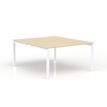 Eol Conect - Escritorio - rectangular - roble claro - blanco base