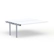 Eol Conect - Escritorio - rectangular - blanco nieve - gris aluminio base
