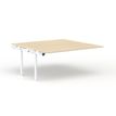 Eol Conect - Escritorio - rectangular - roble claro - blanco base