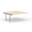 Eol Conect - Escritorio - rectangular - white maple - gris aluminio base