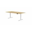 Eol Axel - Sit/standing table - rectangular - ajuste de la altura eléctrico - roble claro - blanco base