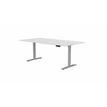 Eol Axel - Sit/standing table - rectangular - ajuste de la altura eléctrico - blanco nieve - gris aluminio base