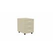 Eol Mélina - Pedestal - móvil - 3 cajones - melamine coated particle board - white maple