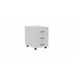 Eol Mélina - Pedestal - móvil - 3 cajones - melamine coated particle board - blanco nieve