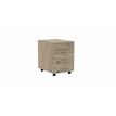 Eol Mélina - Pedestal - móvil - 3 cajones - melamine coated particle board - brunswick oak