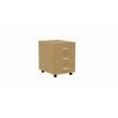 Eol Mélina - Pedestal - móvil - 3 cajones - melamine coated particle board - roble claro