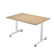 Artarredi Taxi - Escritorio - móvil - rectangular - roble - matte white (RAL 9003) base
