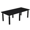 Artarredi Flora - Mesa - rectangular - negro ceniza - matte black (RAL 9005) base