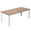 Artarredi Flora - Escritorio - rectangular - cerezo arabis - glossy white (RAL 9010) base