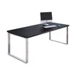 Artarredi Flora - Escritorio - rectangular - negro ceniza - chrome effect base