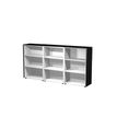 Artarredi Flora - Librería - 9 baldas - aluminum panels - negro ceniza