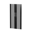 Artarredi Flora - Juego de puertas de estantería - 2 Puertas - vidrio - negro ceniza