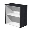 7331920003172-Armoire basse Flora - L82,8xP43xH81,4 cm - portes mélaminés - 1 étagère - frêne noir-P_405154456_2-1