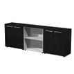 Artarredi Flora - Librería - 3 baldas - 2 Puertas - melamina - negro ceniza, black veined frassino