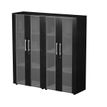 Artarredi Flora Medium-High - Librería - 3 baldas - 4 Puertas - negro ceniza