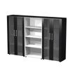 Artarredi Flora Medium-High - Librería - 3 baldas - 4 Puertas - negro ceniza