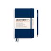 Leuchtturm1917 - Cuaderno - costura de separación - paperback - B6+ (125 x 190 mm) - 123 páginas - slightly chamois paper - a rayas - navy cover