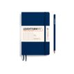 Leuchtturm1917 - Cuaderno - costura de separación - paperback - B6+ (125 x 190 mm) - 123 páginas - slightly chamois paper - dotted (5 mm) - navy cover
