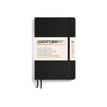 Leuchtturm1917 - Cuaderno - costura de separación - paperback - B6+ (125 x 190 mm) - 123 páginas - papel de gamuza - reglado - tapa negra
