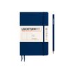 Leuchtturm1917 - Cuaderno - costura de separación - paperback - B6+ (125 x 190 mm) - 123 páginas - papel de gamuza - liso - navy cover