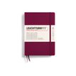 Leuchtturm1917 - Cuaderno - costura de separación - medium - A5 (145 x 210 mm) - 251 páginas - papel de gamuza - reglado - port red cover
