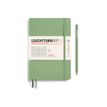 Leuchtturm1917 - Cuaderno - costura de separación - medium - A5 (145 x 210 mm) - 62 hojas / 123 páginas - papel de gamuza - a rayas - sage cover