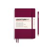 Leuchtturm1917 - Cuaderno - costura de separación - medium - A5 (145 x 210 mm) - 123 páginas - slightly chamois paper - a rayas - port red cover