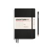 Leuchtturm1917 - Cuaderno - costura de separación - medium - A5 (145 x 210 mm) - 123 páginas - papel de gamuza - punteado - tapa negra