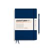 Leuchtturm1917 - Cuaderno - costura de separación - composition - B5 (178 x 254 mm) - 219 páginas - papel de gamuza - reglado - navy cover